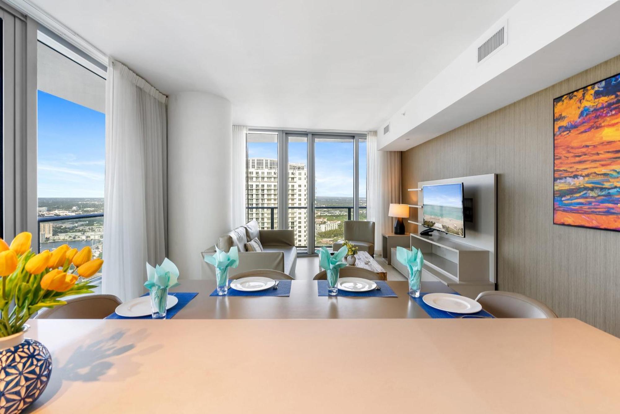 Apartment High Floor Corner 2 Bdr At Lyfe Hollywood