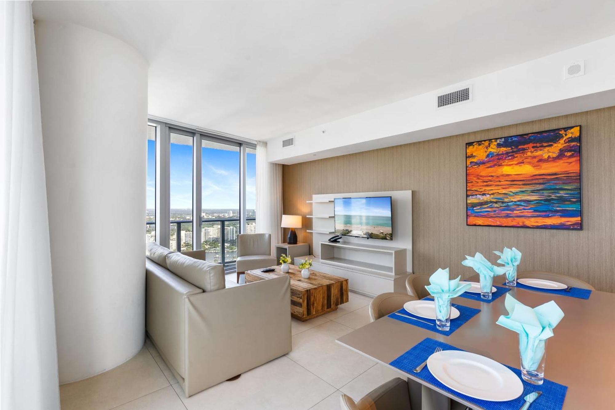 High Floor Corner 2 Bdr At Lyfe Hollywood